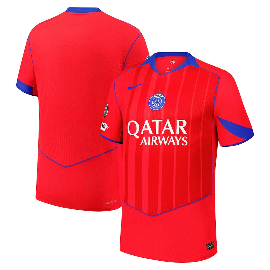 Player Version PSG Third Away Soccer Jersey 2025/26 with UCL Titleholder and Foundation 10 Years Badge and Eiffel Star- Slim Fit