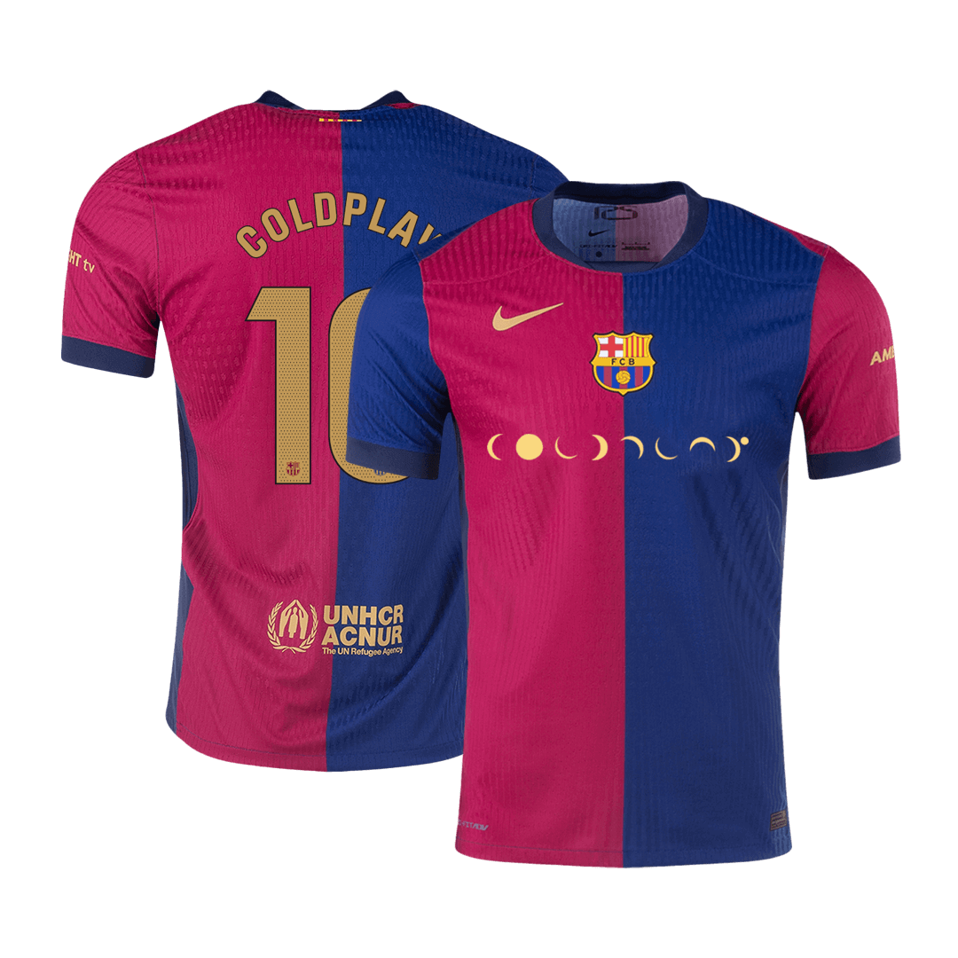 Player Version COLDPLAY #10 Barcelona Home Soccer Jersey 2024/25 Top Soccer Jerseys Store