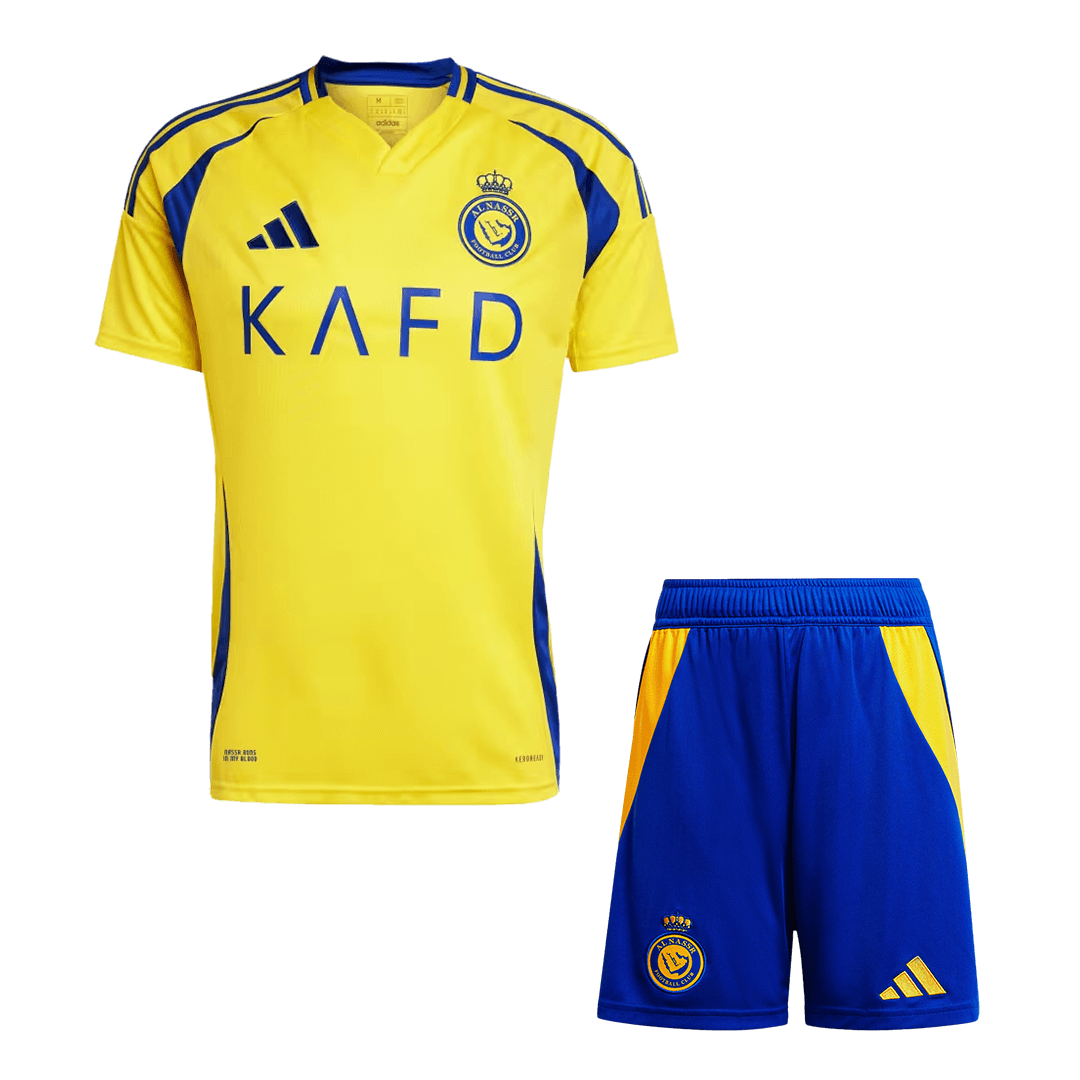 Al Nassr Home Soccer Jersey Kit(Jersey+Shorts) 2024/25 Top Soccer Jerseys Store