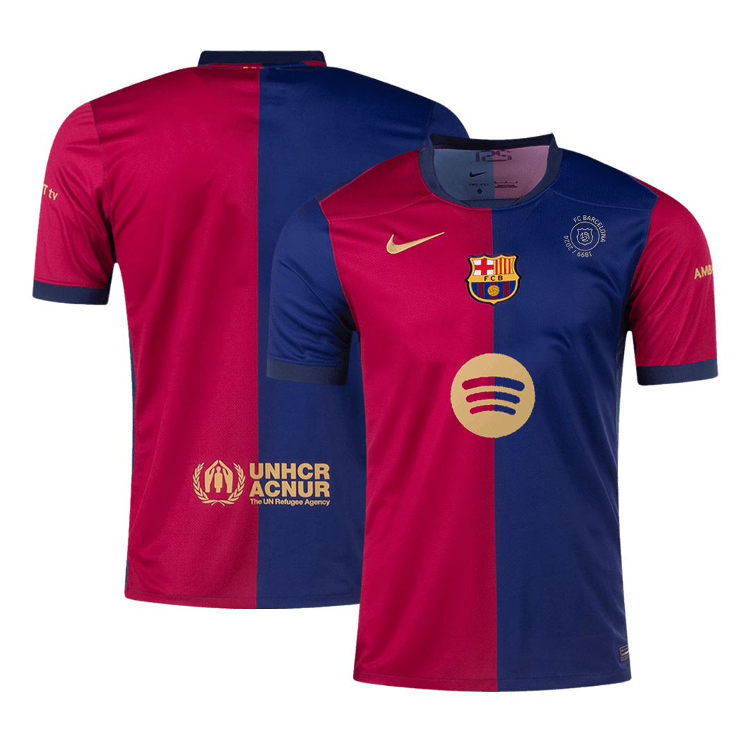 Barcelona Home  Soccer Jersey 2024/25 - 125th Anniversary(Spotify Logo Without Text) Top Soccer Jerseys Store