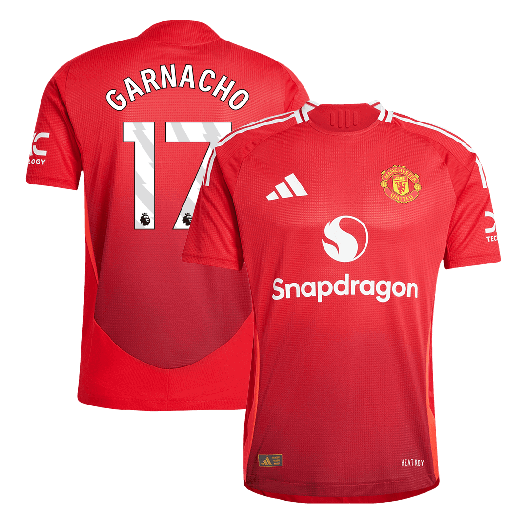 Player Version GARNACHO #17 Manchester United Home Soccer Jersey 2024/25 Top Soccer Jerseys Store