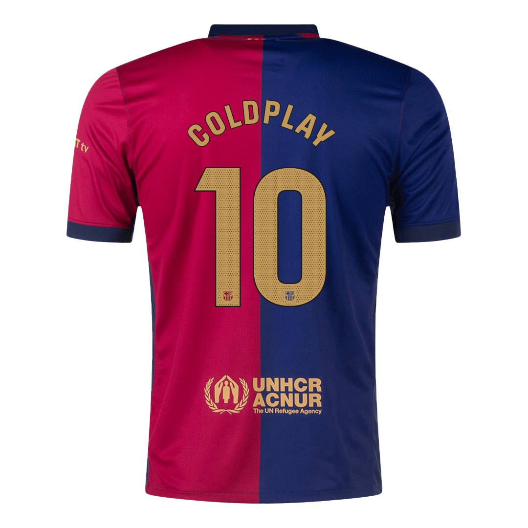 COLDPLAY #10 Barcelona Home Soccer Jersey 2024/25 Top Soccer Jerseys Store