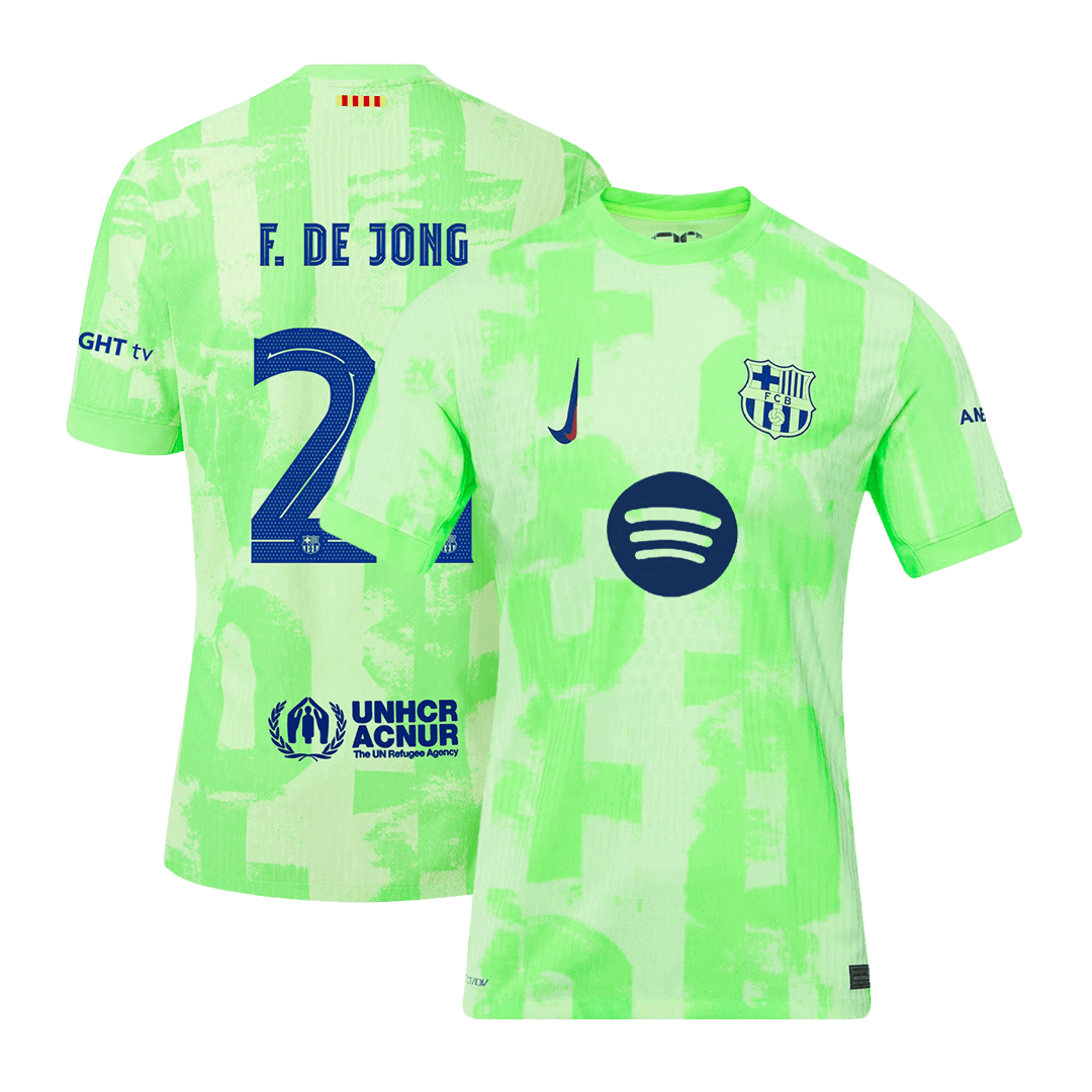 Player Version F.DE JONG #21 Barcelona Third Away Soccer Jersey 2024/25- UCL?Spotify Logo Without Text? Top Soccer Jerseys Store