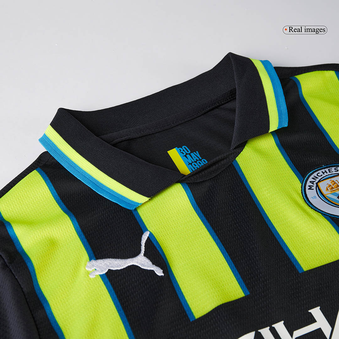 Kid's Manchester City Away Soccer Jersey Kit(Jersey+Shorts) 2024/25 Top Soccer Jerseys Store