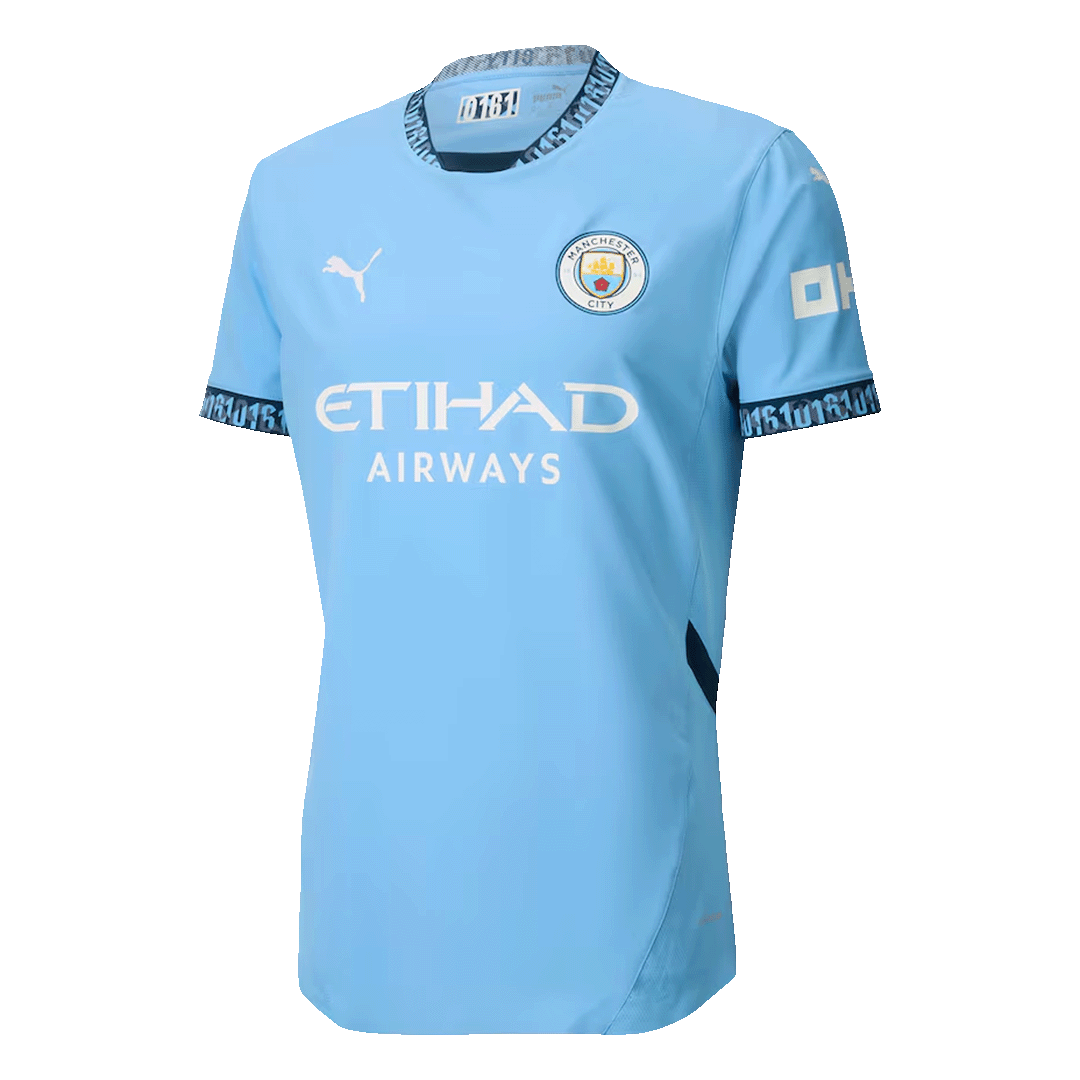 Player Version DE BRUYNE #17 Manchester City Home Soccer Jersey 2024/25 Top Soccer Jerseys Store