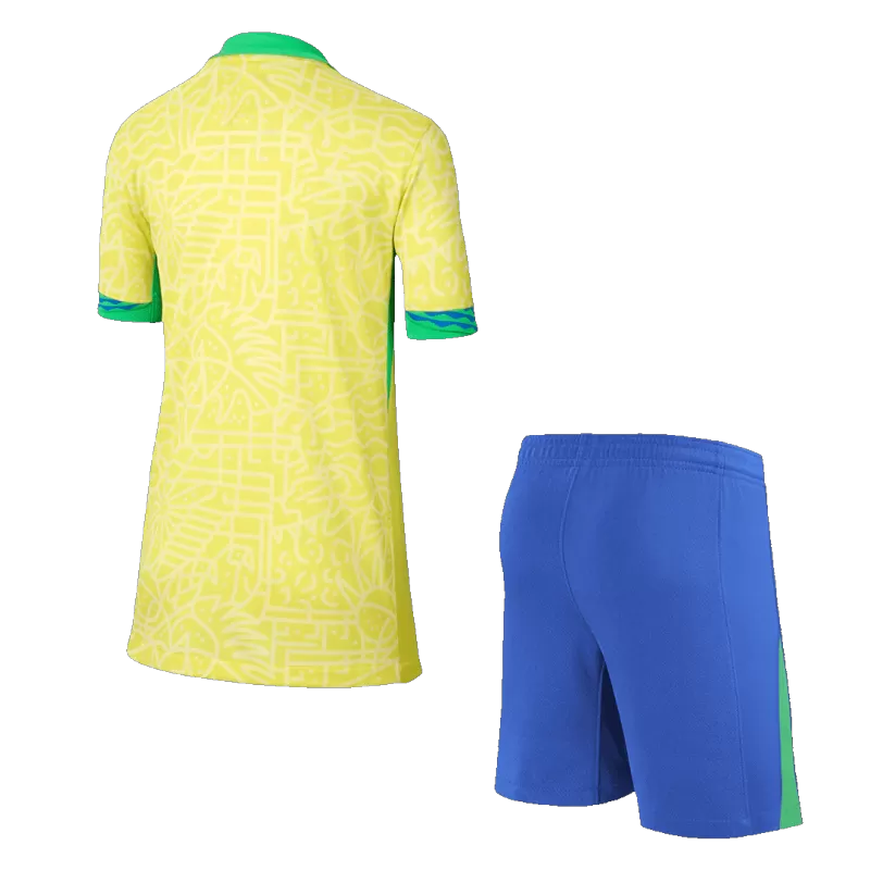 Brazil Kid‘s Home Soccer Jerseys (Jersey+Short) Kit 2024