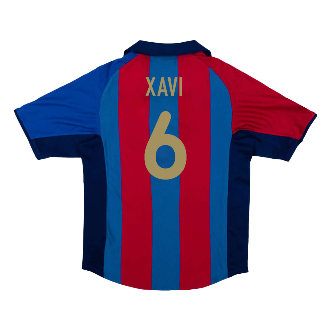 Retro XAVI #6 2001/02 Barcelona Home  Soccer Jersey Top Soccer Jerseys Store