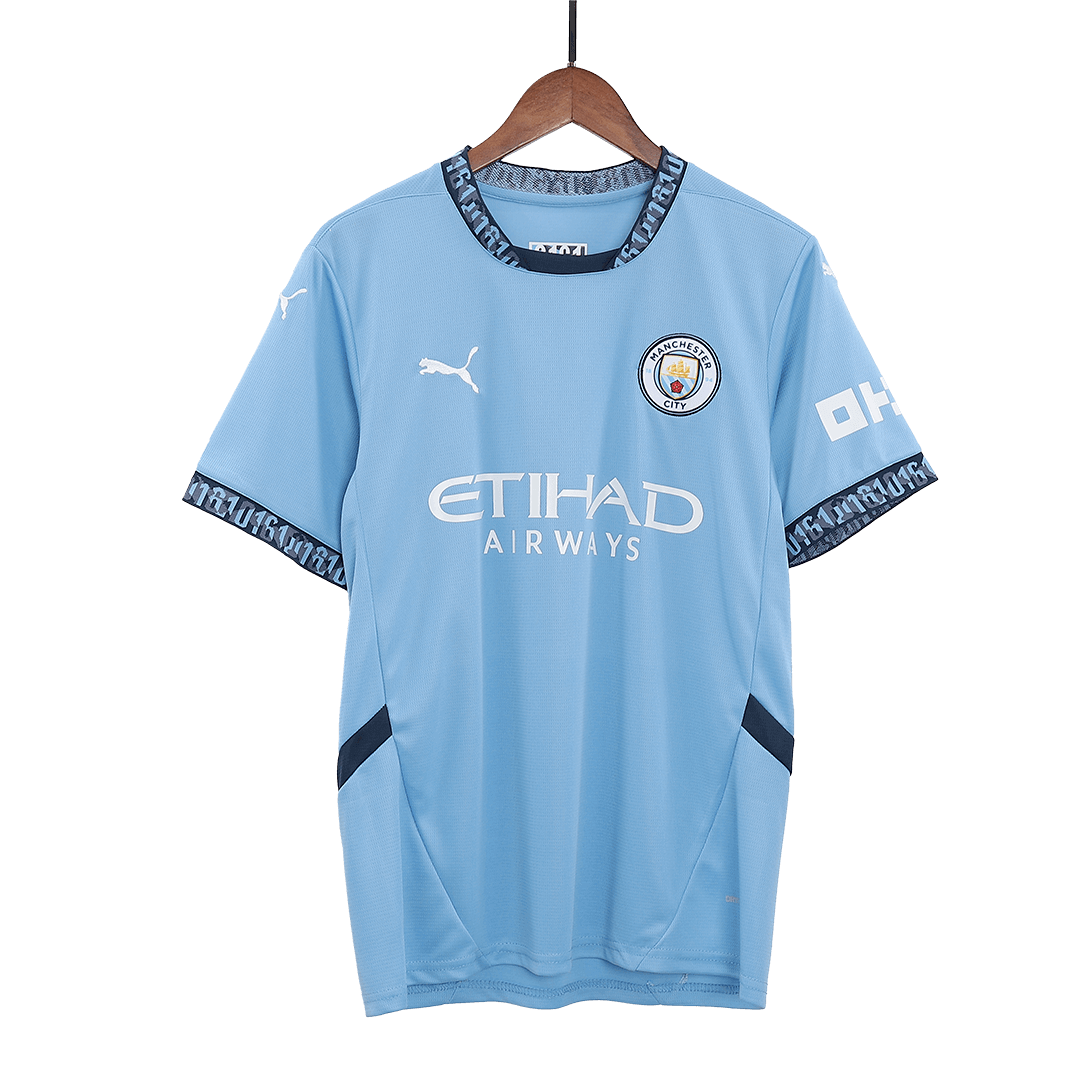 Manchester City Home Soccer Jersey Kit(Jersey+Shorts) 2024/25 Top Soccer Jerseys Store