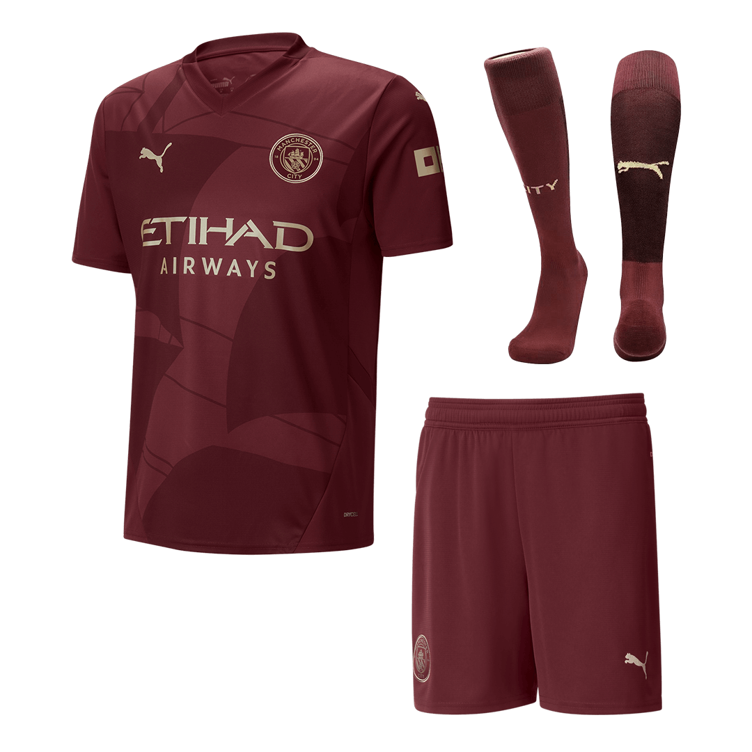 Manchester City Third Away Soccer Jersey Kit(Jersey+Shorts+Socks) 2024/25 Top Soccer Jerseys Store