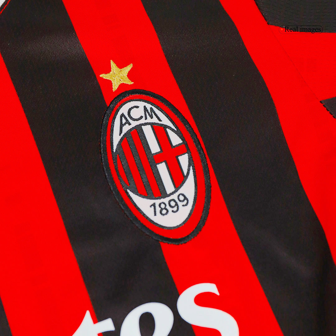 Kid's AC Milan Home  Soccer Jersey Kit(Jersey+Shorts) 2024/25 Top Soccer Jerseys Store