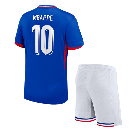 Kid's France MBAPPE #10 Home Jerseys Kit(Jersey+Shorts) Euro 2024 Go Game Wear