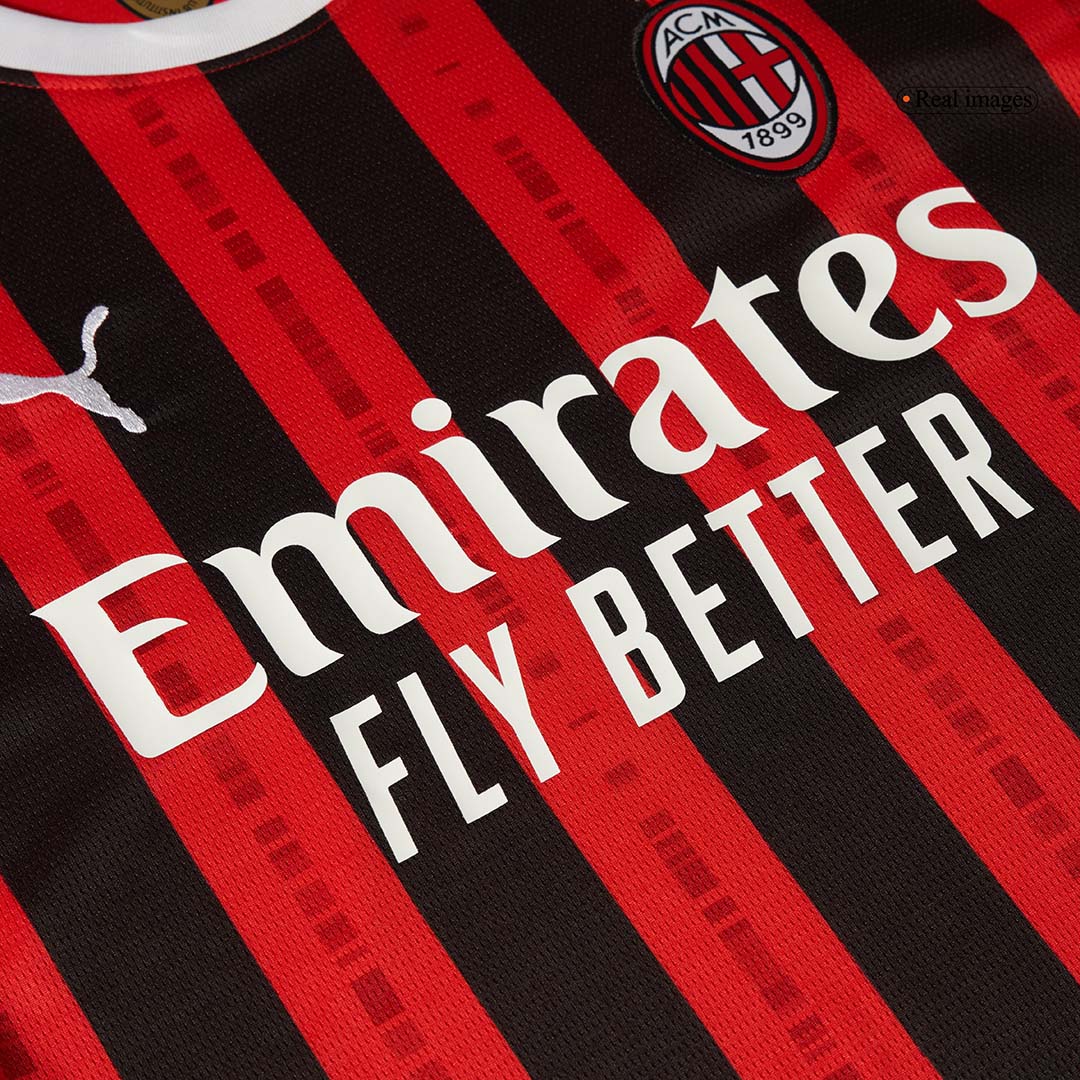 AC Milan Home Long Sleeve Soccer Jersey 2024/25 Top Soccer Jerseys Store
