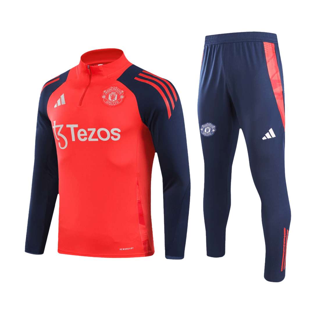 Manchester United Zipper Sweatshirt Kit(Top+Pants) 2024/25 Top Soccer Jerseys Store