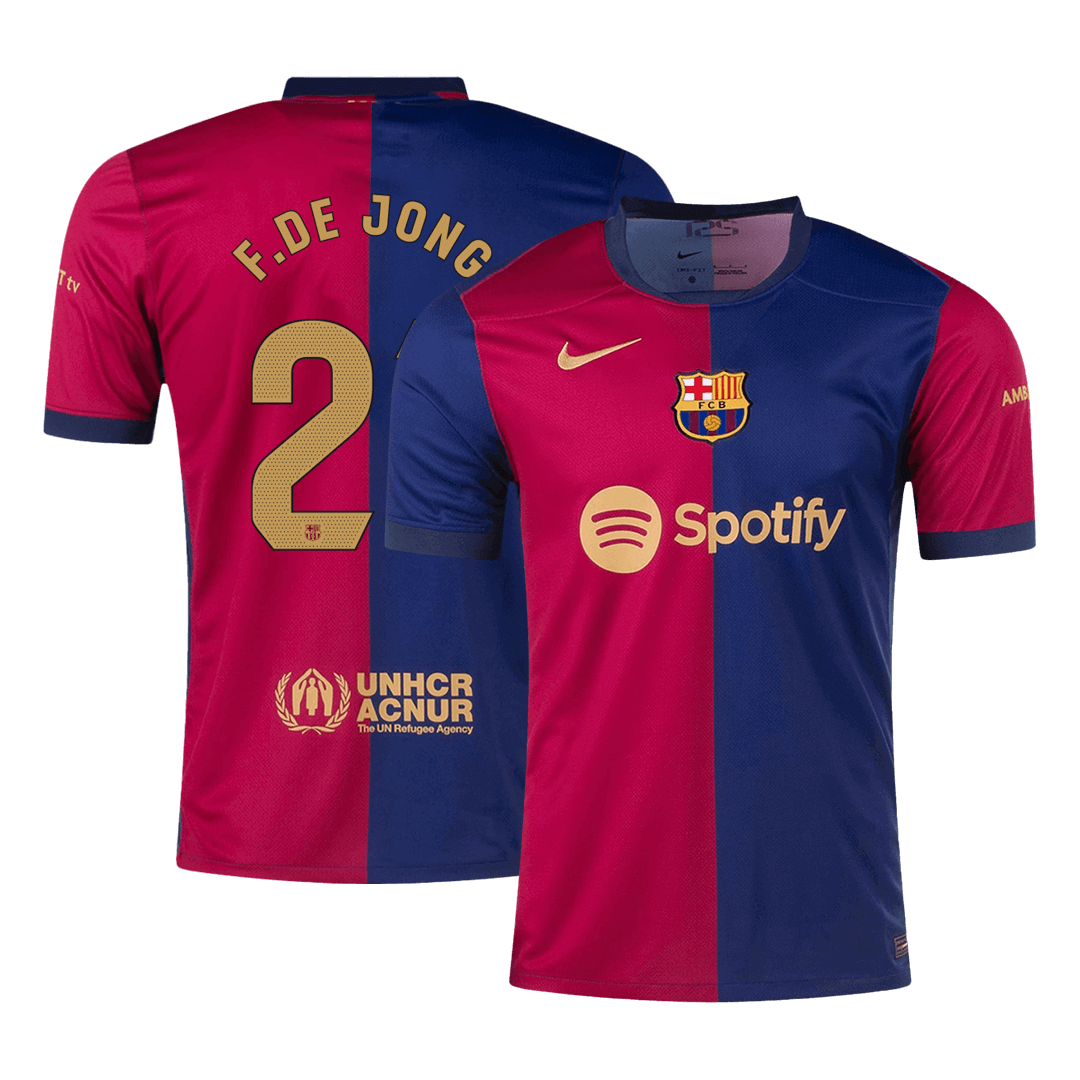 F.DE JONG #21 Barcelona Home Soccer Jersey 2024/25 Top Soccer Jerseys Store