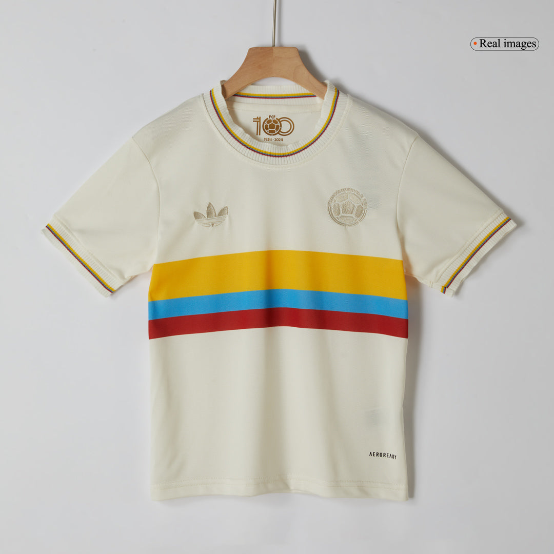 Kid's Colombia Soccer Jersey Kit(Jersey+Shorts) 2024 - 100th Anniversary Top Soccer Jerseys Store