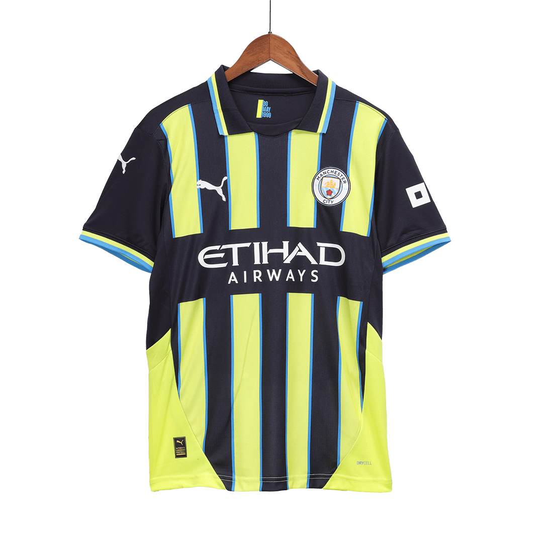 Manchester City Away Soccer Jersey Kit(Jersey+Shorts+Socks) 2024/25 Top Soccer Jerseys Store