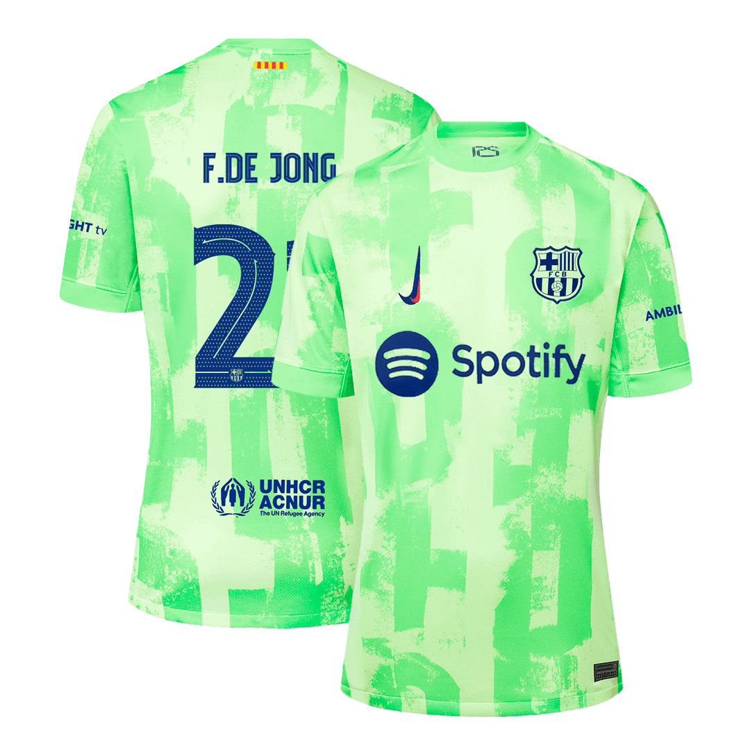 F.DE JONG #21 Barcelona Third Away Soccer Jersey 2024/25- UCL Top Soccer Jerseys Store