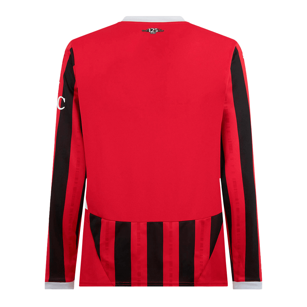 AC Milan Home Long Sleeve Soccer Jersey 2024/25 Top Soccer Jerseys Store