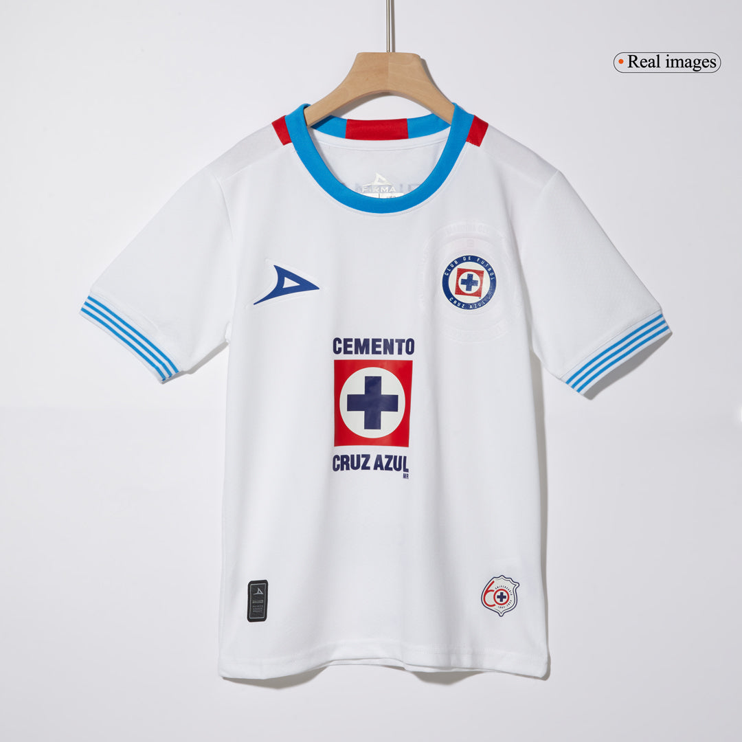 Kid's Cruz Azul Away Soccer Jersey Kit(Jersey+Shorts) 2024/25 Top Soccer Jerseys Store
