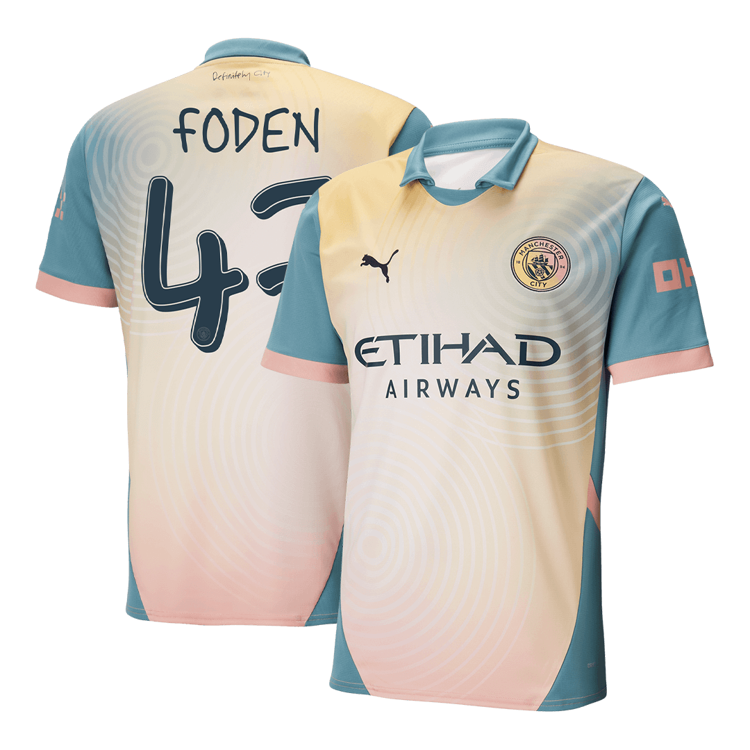 FODEN #47 Manchester City Fourth Away Soccer Jersey 2024/25 - Definitely City Top Soccer Jerseys Store