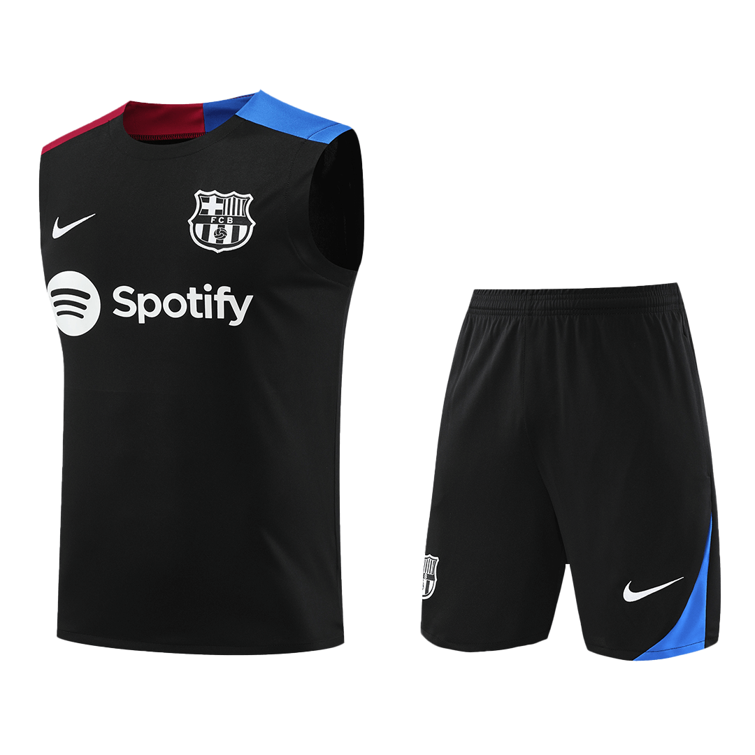 Barcelona Pre-Match Soccer Jersey Vest Kit(Jersey+Shorts) 2024/25 Top Soccer Jerseys Store
