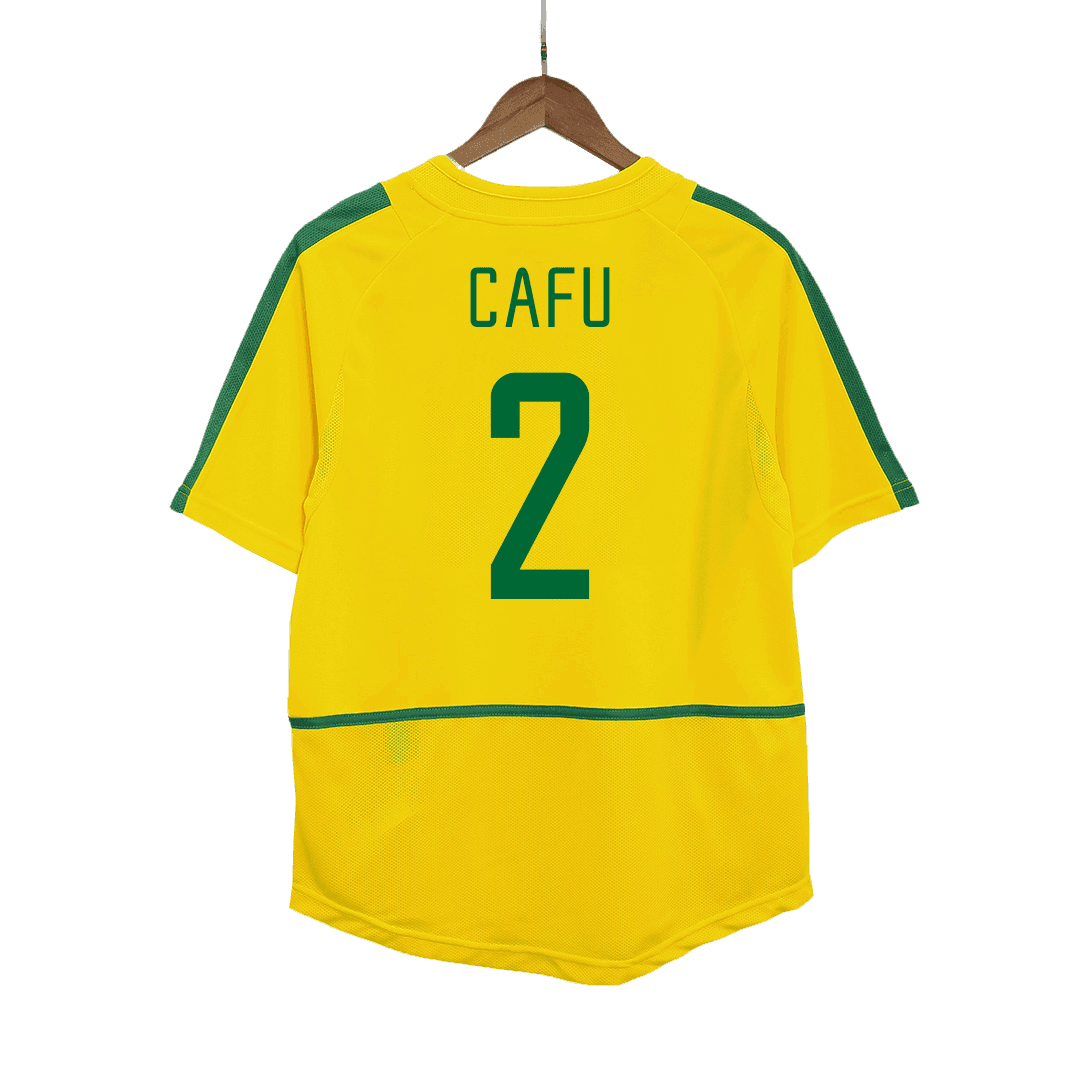 Retro CAFU #2 2002/03 Brazil Home Soccer Jersey Top Soccer Jerseys Store
