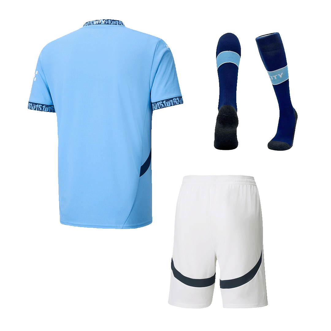 Manchester City Home Soccer Jersey Kit(Jersey+Shorts+Socks) 2024/25 Top Soccer Jerseys Store