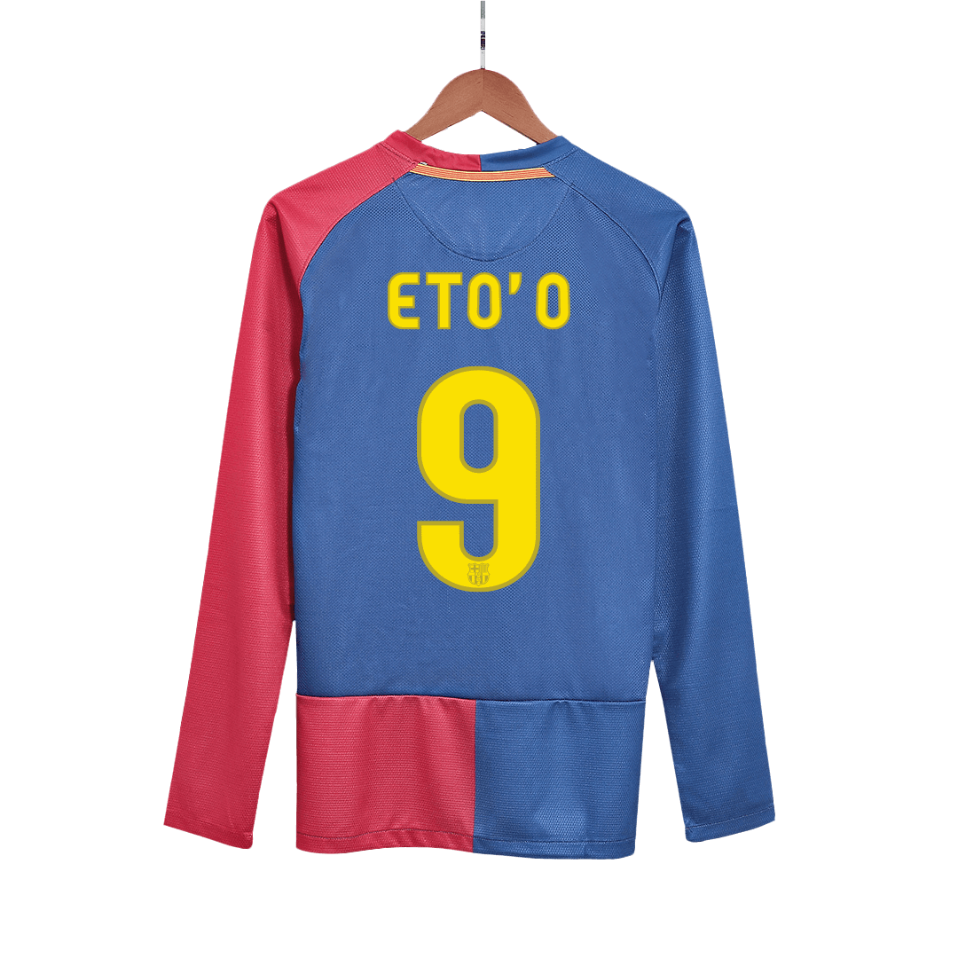 Retro ETO'O #9 2008/09 Barcelona Home Long Sleeve Soccer Jersey- UCL Final Top Soccer Jerseys Store