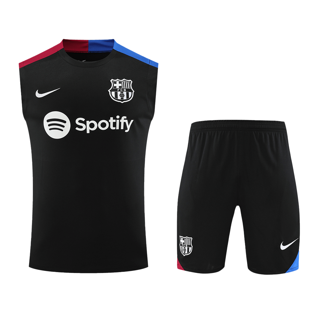Barcelona Pre-Match Soccer Jersey Vest Kit(Jersey+Shorts) 2024/25 Top Soccer Jerseys Store