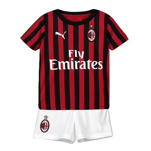 Kid's AC Milan Home  Soccer Jersey Kit(Jersey+Shorts) 2019/20 Top Soccer Jerseys Store