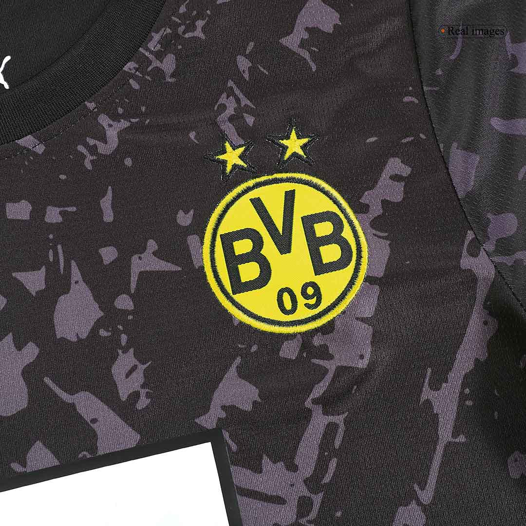 Kid's Borussia Dortmund Away  Soccer Jersey Kit(Jersey+Shorts) 2023/24 Top Soccer Jerseys Store