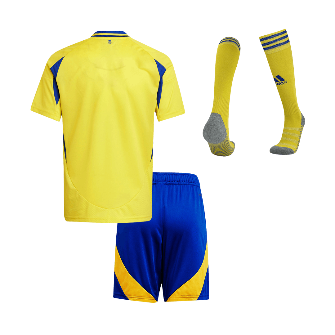 Kid's Al Nassr Home  Soccer Jersey Kit(Jersey+Shorts+Socks) 2024/25 Top Soccer Jerseys Store