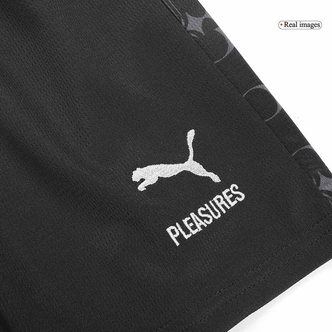 Kid's AC Milan x Pleasures Fourth Away  Soccer Jersey Kit(Jersey+Shorts) 2023/24 Top Soccer Jerseys Store