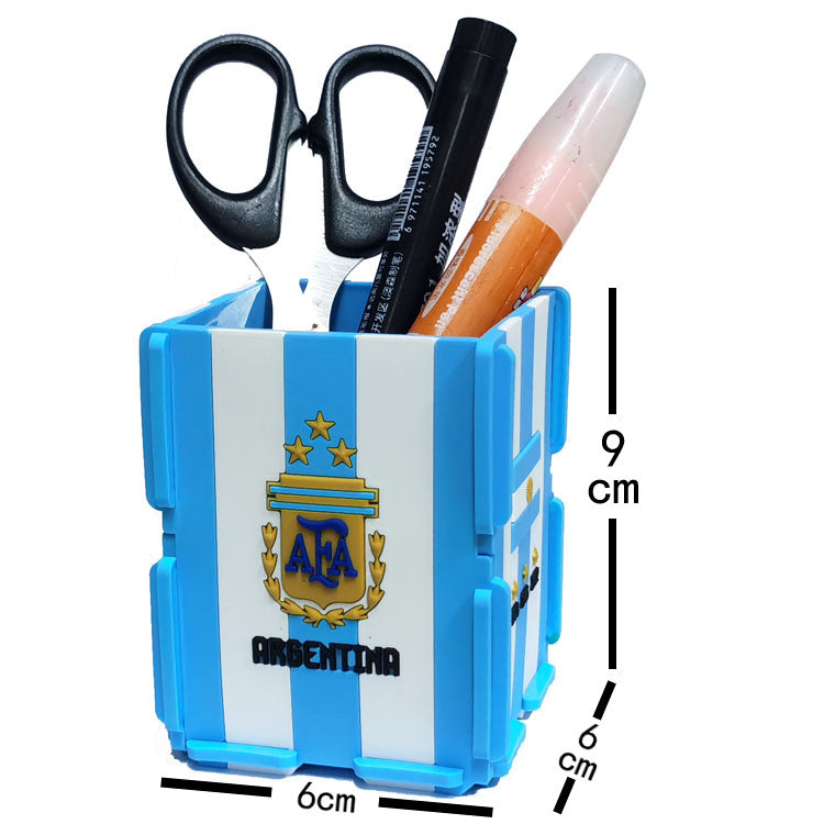 Soccer Fan Pen Holder Desk Organizer - Sports Memorabilia