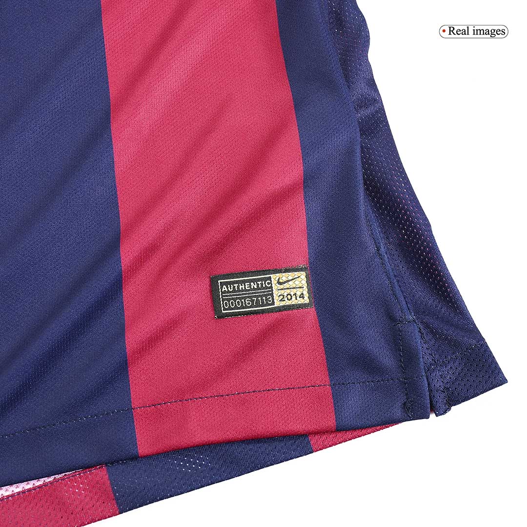 Retro MESSI #10 2014/15 Barcelona Home Long Sleeve  Soccer Jersey Top Soccer Jerseys Store