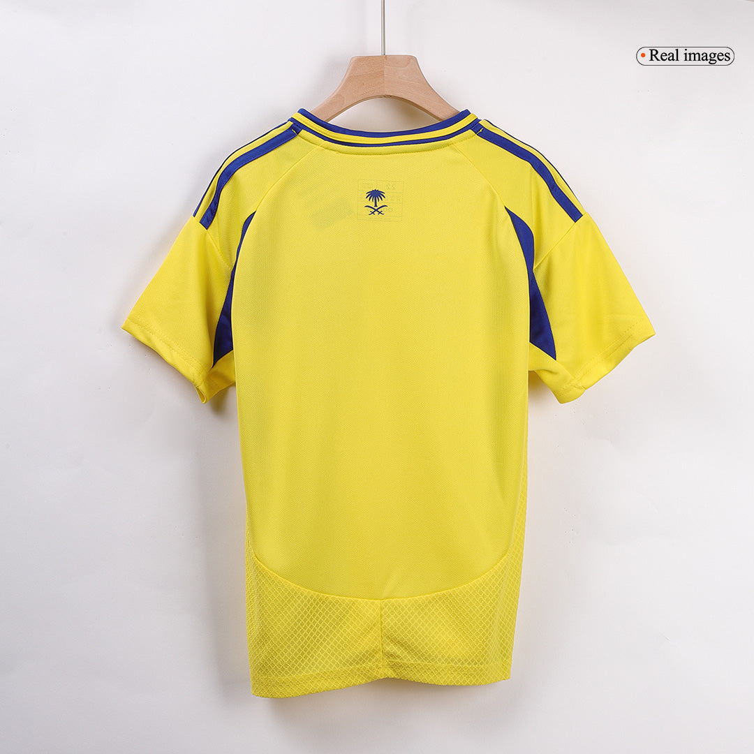Kid's Al Nassr Home  Soccer Jersey Kit(Jersey+Shorts+Socks) 2024/25 Top Soccer Jerseys Store