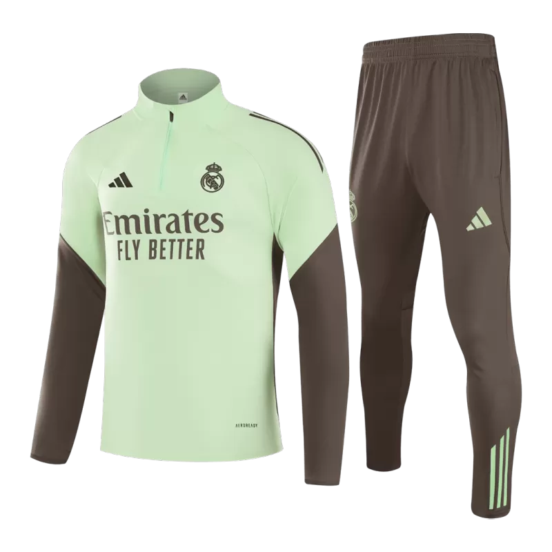 Real Madrid 1/4 Zip Tracksuit Kit (Jacket+Pants) 2025/26 - Green