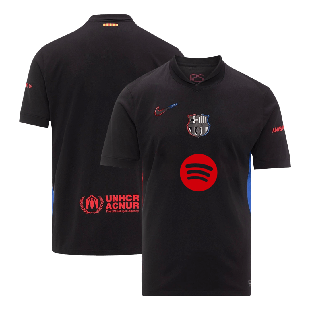 Barcelona Away  Soccer Jersey 2024/25 - Spotify Logo Without Text Top Soccer Jerseys Store