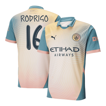RODRIGO #16 Manchester City Fourth Away  Soccer Jersey 2024/25 - Definitely City (UCL) Top Soccer Jerseys Store