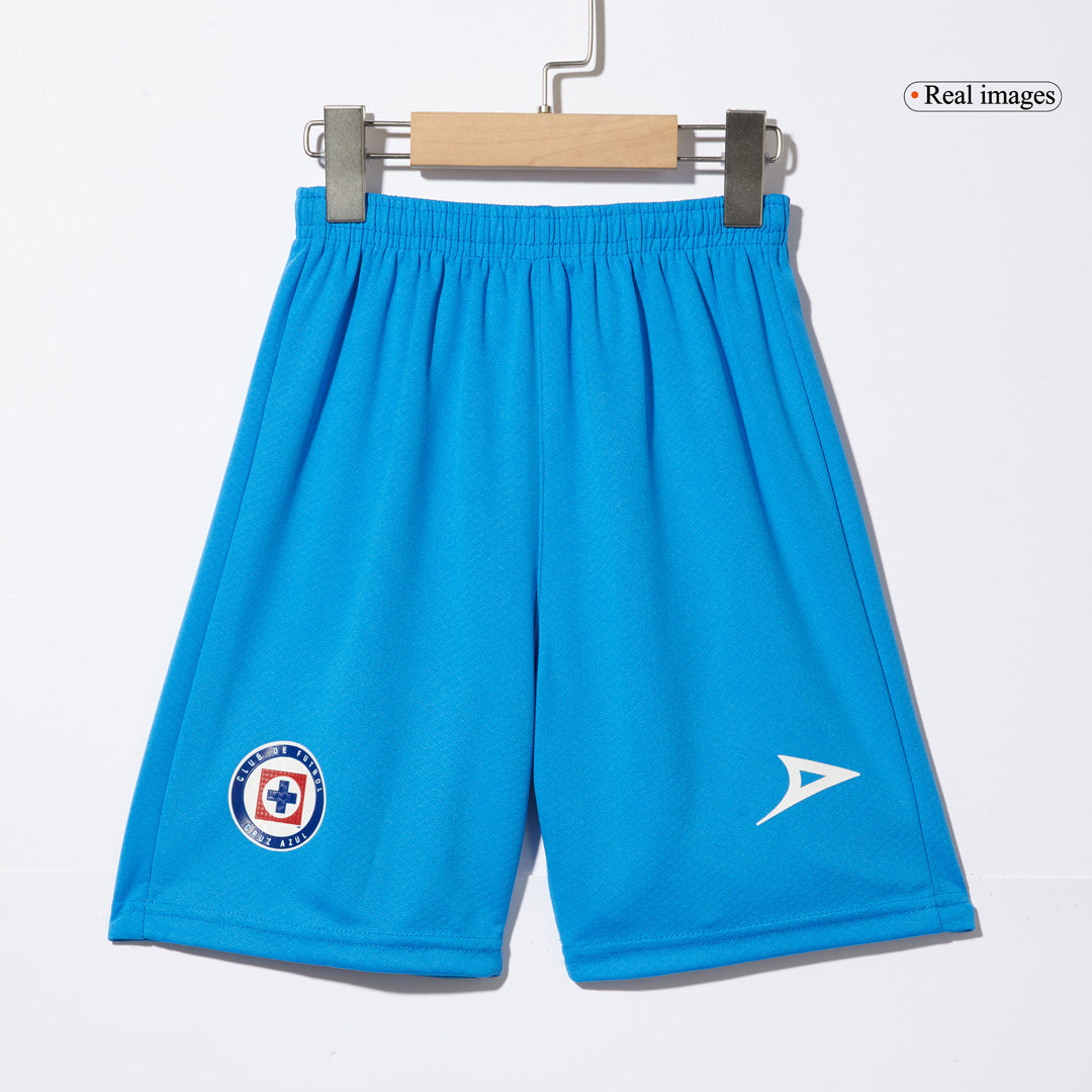 Kid's Cruz Azul Away  Soccer Jersey Kit(Jersey+Shorts) 2024/25 Top Soccer Jerseys Store
