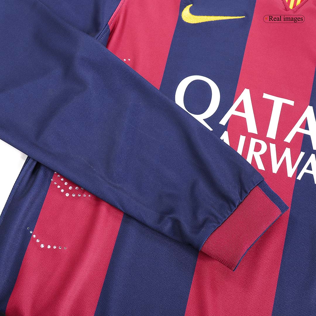 Retro Suárez #9 2014/15 Barcelona Home Long Sleeve  Soccer Jersey Top Soccer Jerseys Store