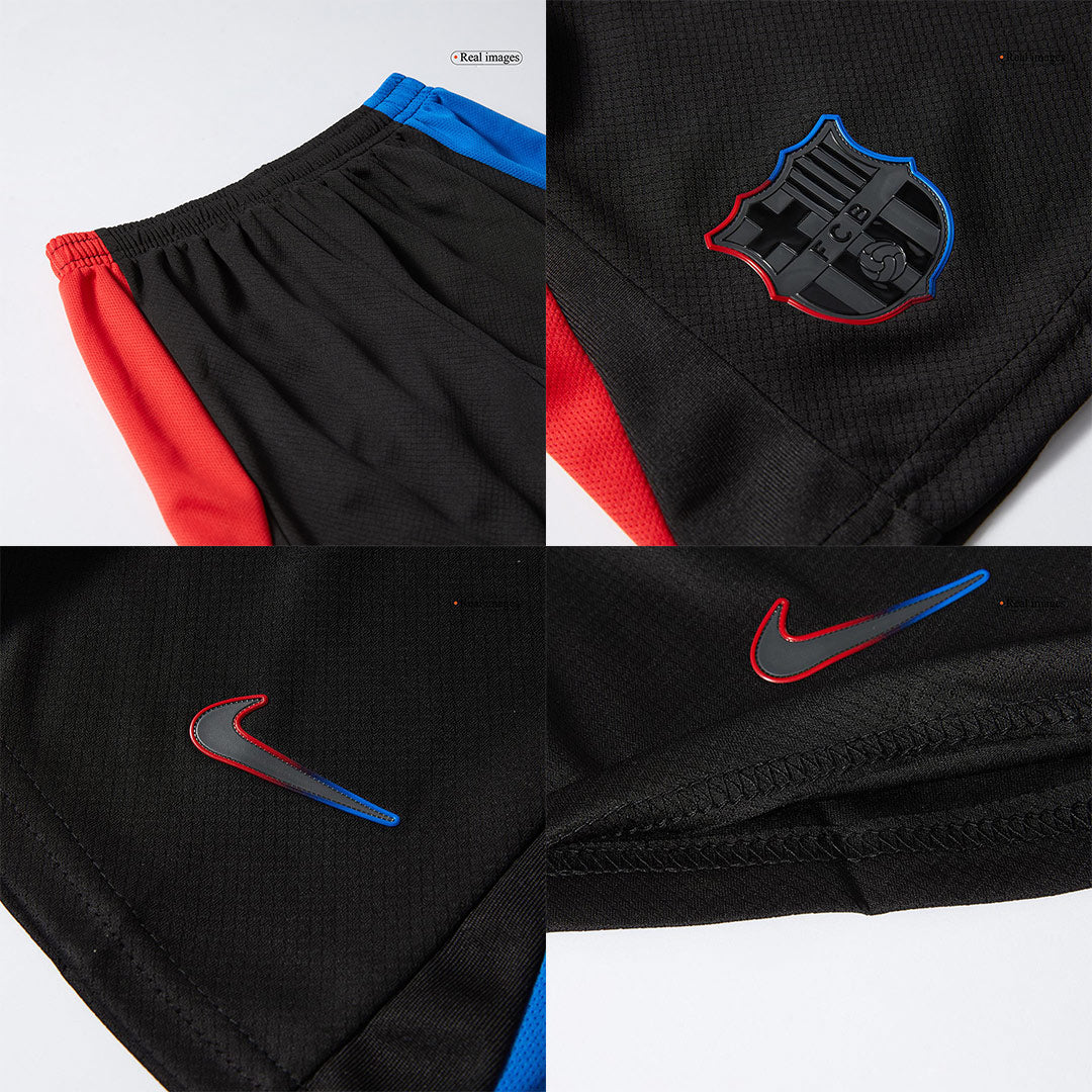 Kid's Barcelona Away  Soccer Jersey Kit(Jersey+Shorts) 2024/25 - Spotify Logo Without Text Top Soccer Jerseys Store