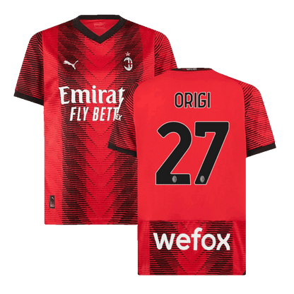 ORIGI #27 AC Milan Home  Soccer Jersey 2023/24 Top Soccer Jerseys Store