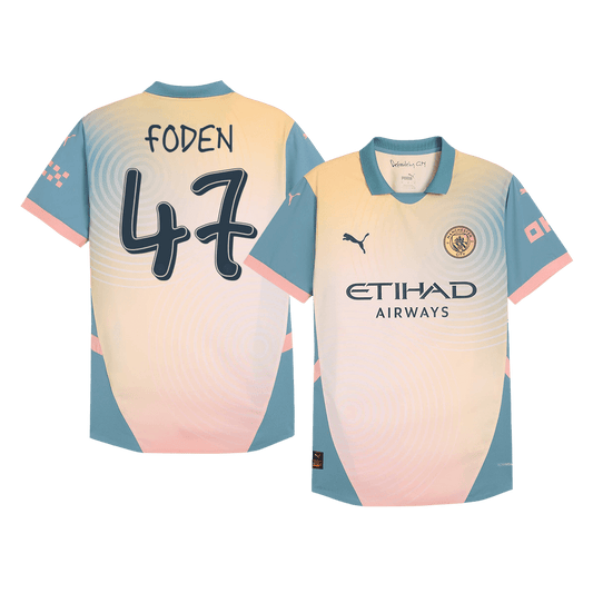 Player Version FODEN #47 Manchester City Fourth Away  Soccer Jersey 2024/25 - Definitely City Top Soccer Jerseys Store