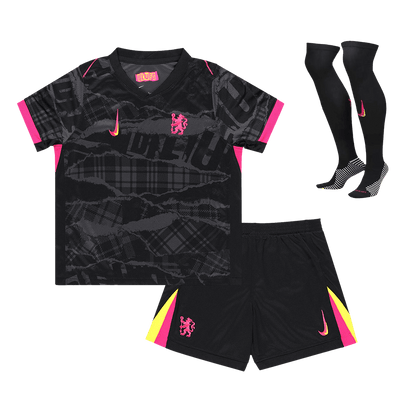 Kid's Chelsea Third Away  Soccer Jersey Kit(Jersey+Shorts+Socks) 2024/25 Top Soccer Jerseys Store