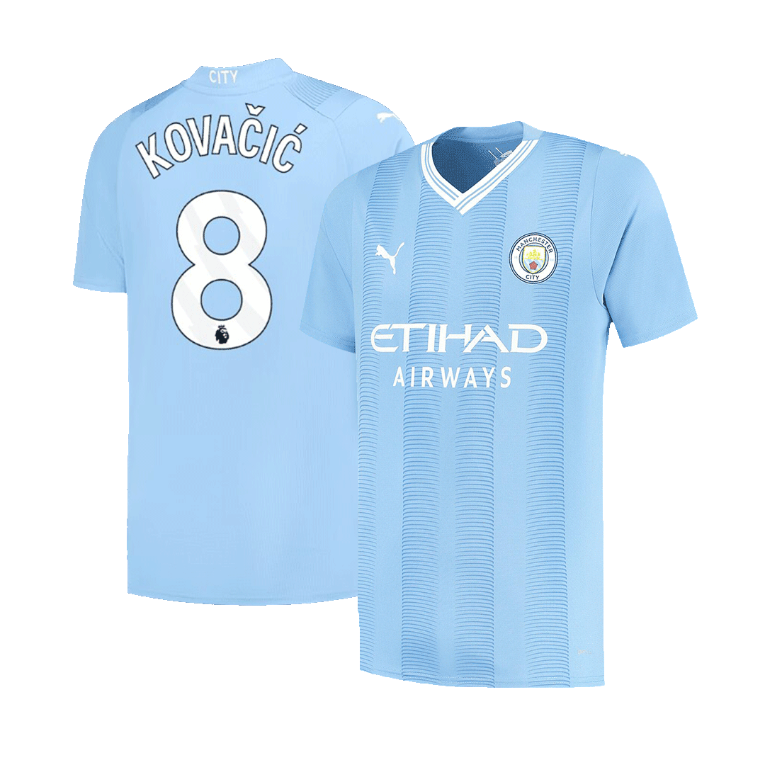 KOVA?I? #8 Manchester City Home  Soccer Jersey 2023/24 Top Soccer Jerseys Store
