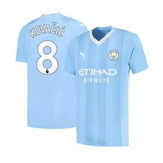KOVA?I? #8 Manchester City Home  Soccer Jersey 2023/24 Top Soccer Jerseys Store
