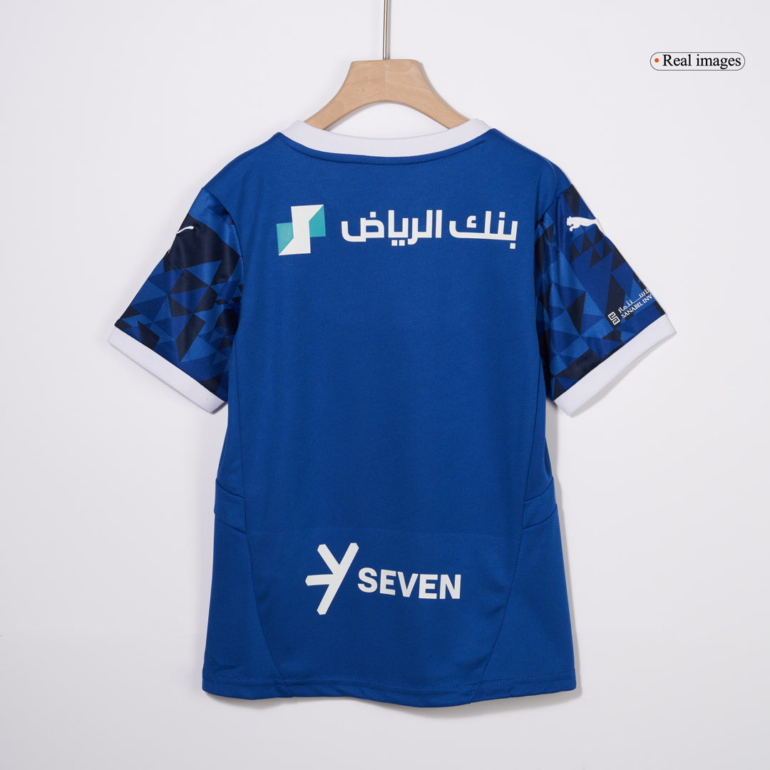 Kid's Al Hilal SFC Home  Soccer Jersey Kit(Jersey+Shorts) 2024/25 Top Soccer Jerseys Store