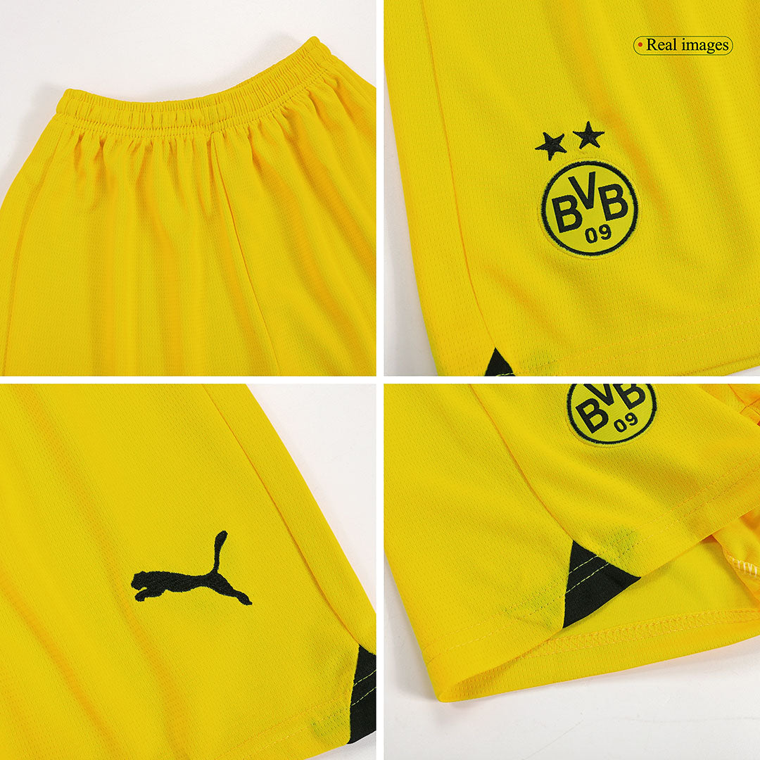 Kid's Borussia Dortmund Away  Soccer Jersey Kit(Jersey+Shorts) 2023/24 Top Soccer Jerseys Store