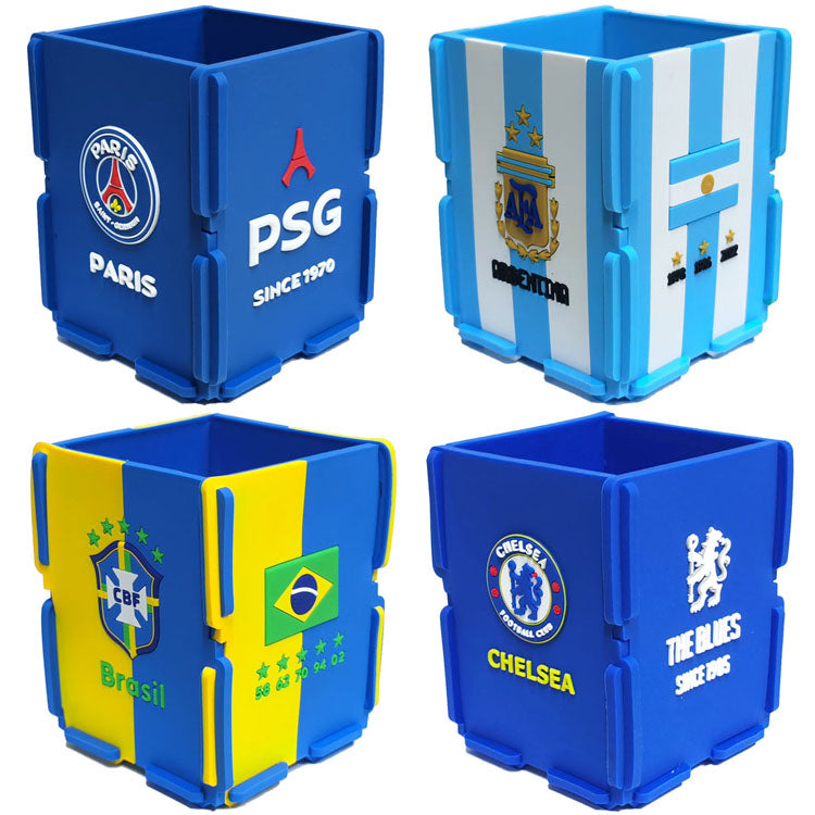 Soccer Fan Pen Holder Desk Organizer - Sports Memorabilia